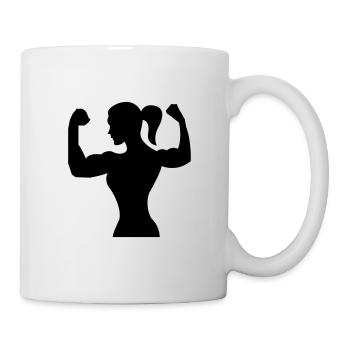 fitness woman - Tasse - Weiß - Rechts