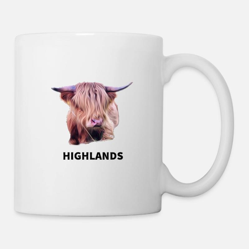 Bovins des Highlands - Mug blanc - blanc