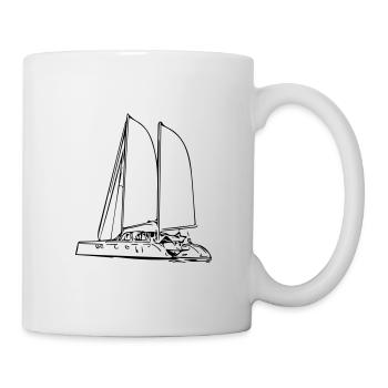 Sail yacht - Mug - white - Right