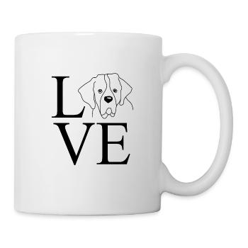 St. Bernard Barry Bernhardshund Chemise Coeur Amour - Mug blanc - blanc - Droite