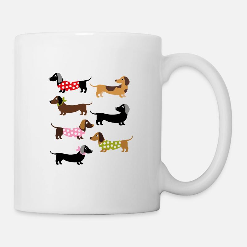 COLORFUL Dachshund - Mug - white