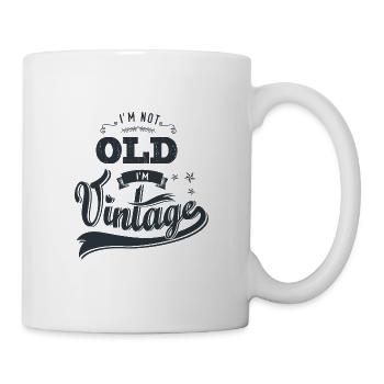 Ich bin nicht alt Ich bin VINTAGE Geschenk Humor T-Shirt Geburt - Tasse - Weiß - Rechts