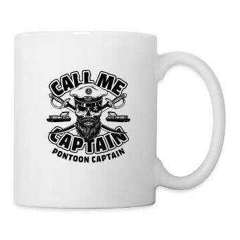 Call Me Captain - Pontoon Captain Funny Lake Life - Mug - white - Right