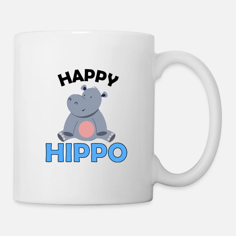 Happy Hippo - Mug blanc - blanc