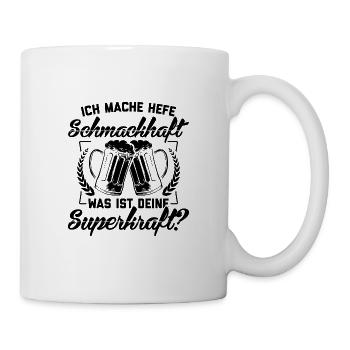 Bier Brauen Superkraft | Bier Brauer Geschenkideen - Tasse - Weiß - Rechts
