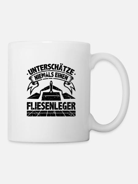Fliesenleger - Tasse - Weiß