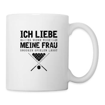 Lustiges Snooker - Tasse - Weiß - Rechts
