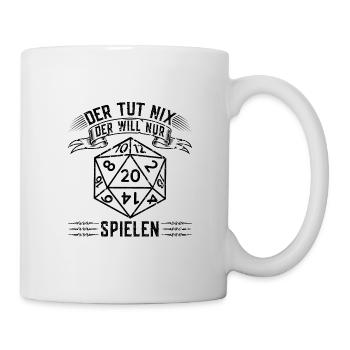 D20 Rollenspiel Spielleiter Männer Brettspiele - Tasse - Weiß - Rechts