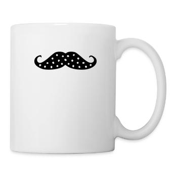 moustache à petit pois - Mug blanc - blanc - Droite
