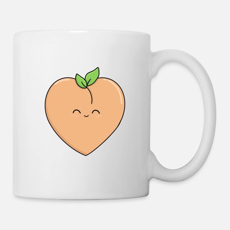 Liebe Pfirsiche - Tasse - Weiß
