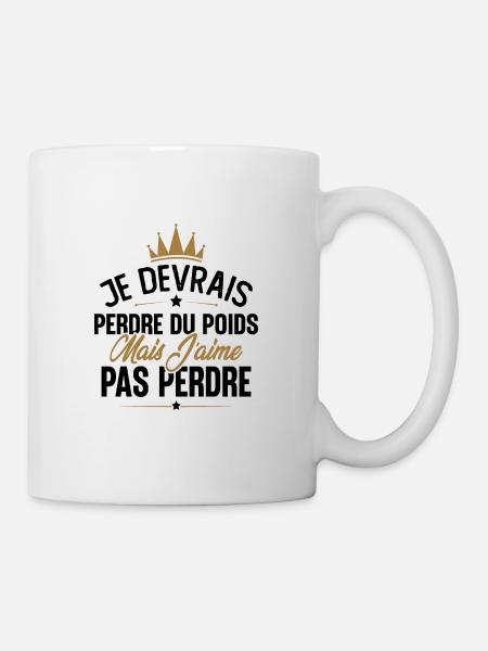 Je devrais perdre du poids mais j'aime pas perdre - Mug blanc - blanc