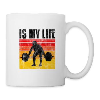 Bodybuilding is my life Bodybuilder GYM Kraftsport - Tasse - Weiß - Rechts