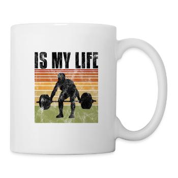 Bodybuilding is my life Bodybuilder GYM Kraftsport - Tasse - Weiß - Rechts