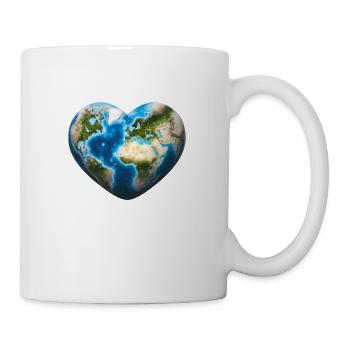 Idée cadeau de planète en forme de cœur de cœur de terre - Mug blanc - blanc - Droite