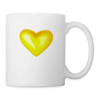 Heart yellow gift idea - Mug - white - Right