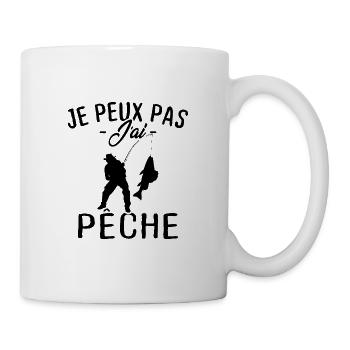 Je peux pas j'ai pêche - Mug blanc - blanc - Droite