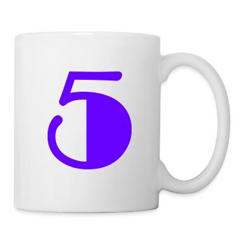5 JAHRE. 5-JÄHRIGES JUBILÄUM. GEBURTSTAG 5 JAHRE. 5 - Tasse - Weiß - Rechts