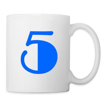 5. 5 JAHRE. 5-JÄHRIGES JUBILÄUM. GEBURTSTAG 5 JAHRE - Tasse - Weiß - Rechts