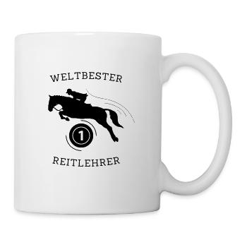 Weltbester Reitlehrer - Tasse - Weiß - Rechts