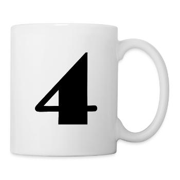 4 JAHRE,4. GEBURTSTAG,4 JAHRE JUBILÄUM - Tasse - Weiß - Rechts
