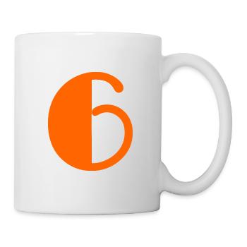 6. HERZLICHEN GLÜCKWUNSCH ZUM GEBURTSTAG. ALLES GUTE ZUM GEBURTSTAG!. ZIFFER - Tasse - Weiß - Rechts