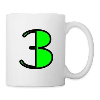 3 JAHRE. 3. JUBILÄUM. GEBURTSTAG 3 JAHRE - Tasse - Weiß - Rechts