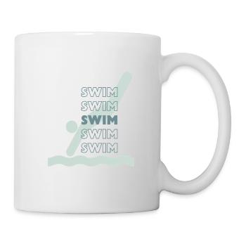 Schwimmen - Tasse - Weiß - Rechts