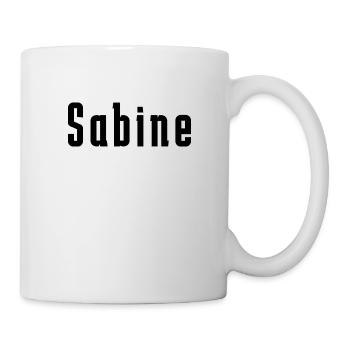 Sabine Name Namen Frauen Damen Mädchen - Tasse - Weiß - Rechts