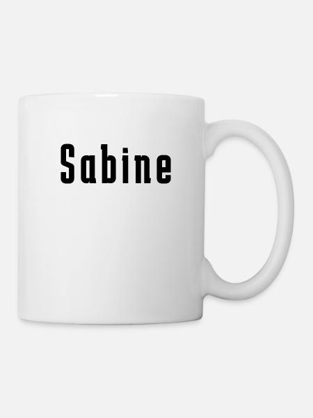 Sabine Name Namen Frauen Damen Mädchen - Tasse - Weiß