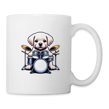 Labrador Drummer Puppy Drum Kit - Mug - white - Right