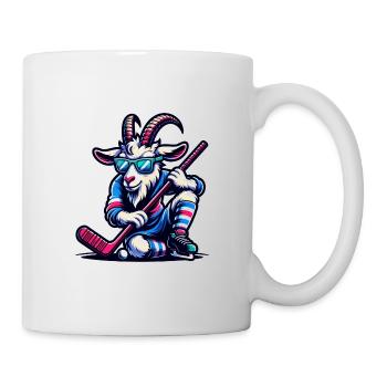 Eisfeld Hockey Ziege Torwart Team Design - Tasse - Weiß - Rechts