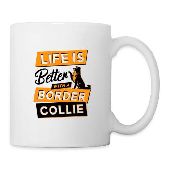 La vie est plus belle avec un Border Collie - Mug blanc - blanc - Droite