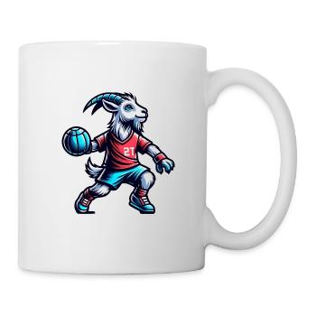Amoureux de la chèvre et d’équipe handball - Mug blanc - blanc - Droite