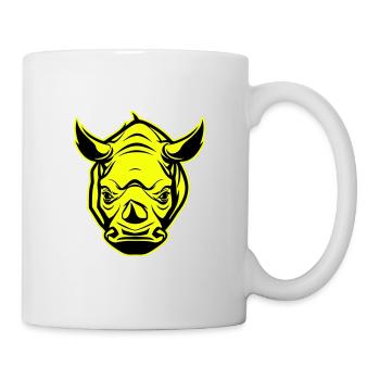Icône de portrait de tête de rhinocéros - Mug blanc - blanc - Droite