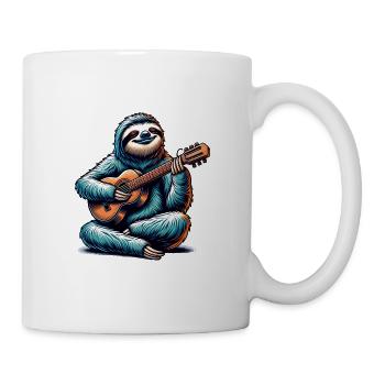 Serene Guitarist Sloth Band Design - Mug - white - Right