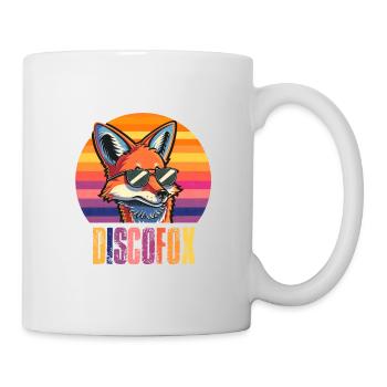 Retro Fuchs Tanzturnier Discofox Style - Tasse - Weiß - Rechts