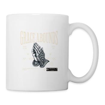 Divinely loved, grace, faith, prayer - Mug - white - Right