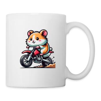 Cute Hamster Enduro Motocross Fan - Mug - white - Right
