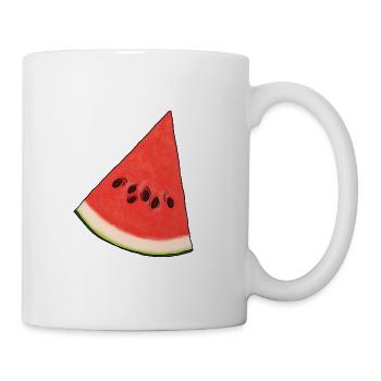 Triangle de pastèque - Mug blanc - blanc - Droite