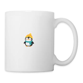 Winterpinguin mit Mütze und Schal - Tasse - Weiß - Rechts