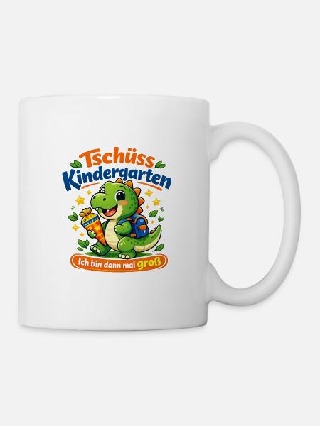 Dino-Abschied Kindergarten - Tasse - Weiß