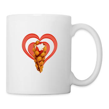Gaufres d'oeufs à bulles - Mug blanc - blanc - Droite