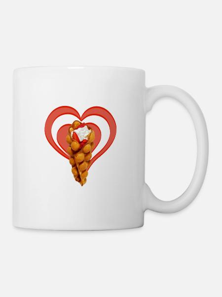 Bubble Egg Waffeln - Tasse - Weiß