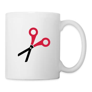 Schere - Tasse - Weiß - Rechts