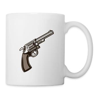 Revolver pistolet pistolet arme arme - Mug blanc - blanc - Droite