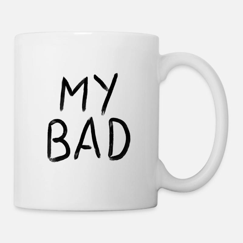 My Bad // noir - Mug blanc - blanc