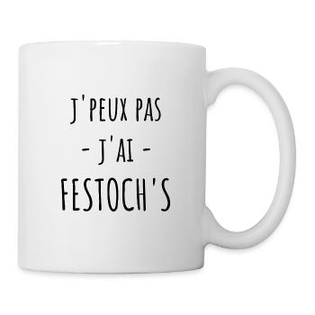 Je peux pas j'ai festoch's Cadeau Humour - Mug blanc - blanc - Droite