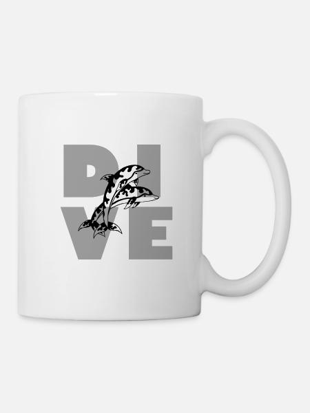 DIVE - Dolphins - Mug - white