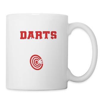 Fléchettes et bière. Cadeau fêtard - Mug blanc - blanc - Droite