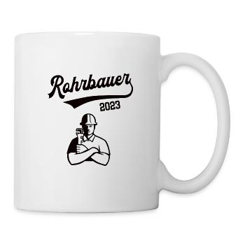 Rohrbauer 2023 Meister Ausbildung Handwerker - Tasse - Weiß - Rechts